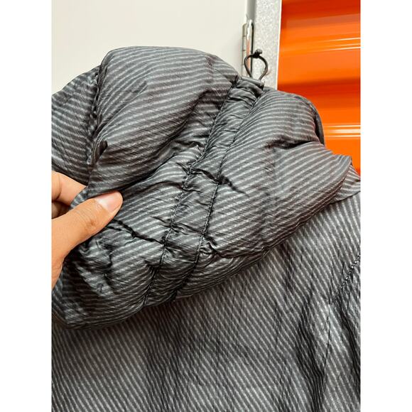 Rag & Bone - Goose Down Hooded Black Grey Puffer Coat /Large - Picture 8 of 11